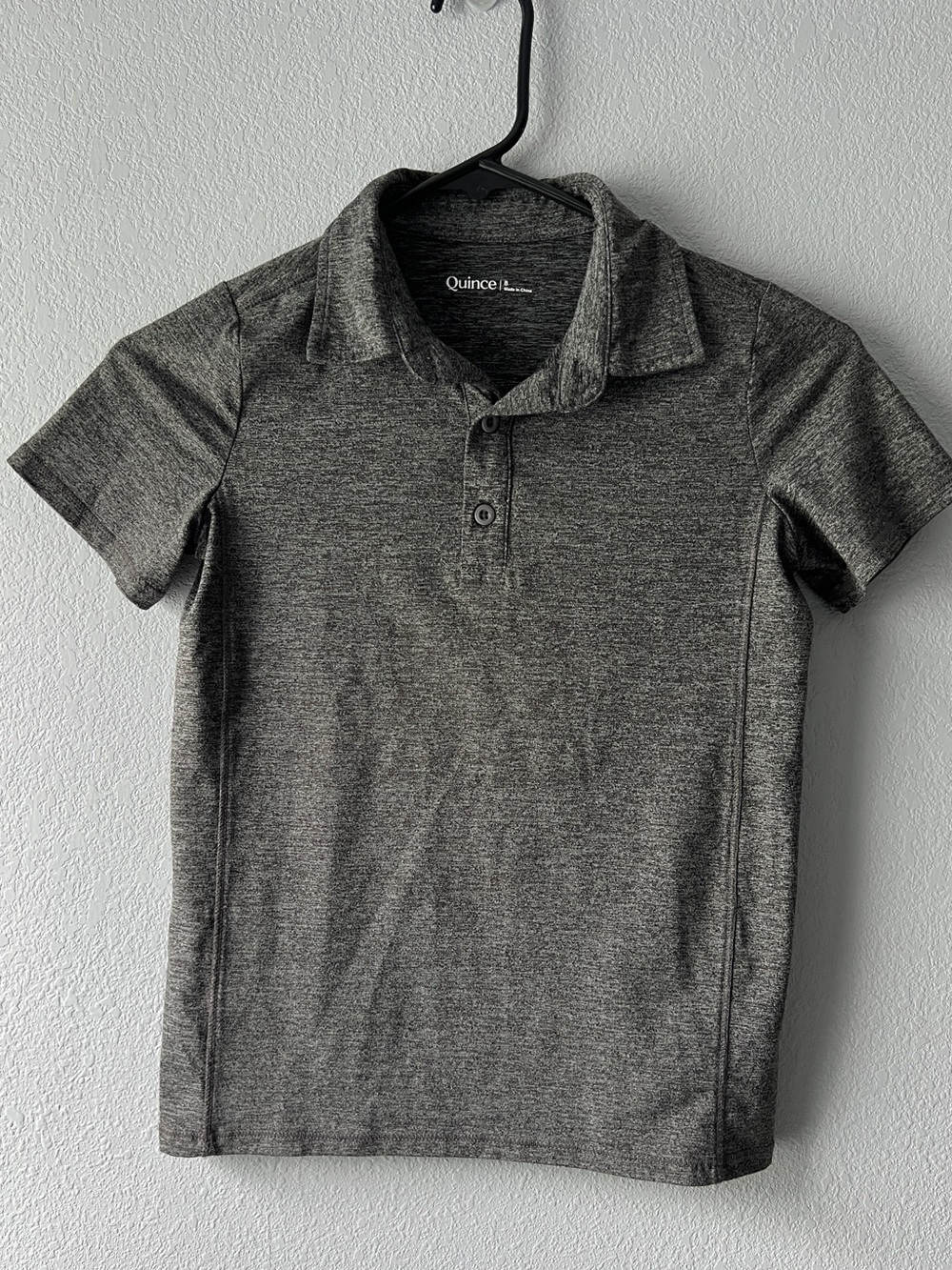 Quince Boys Performance Polo Shirt Gray Athleisure Golf Top Size 8